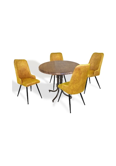 Beymobilya Buket Werzalit Yuvarlak Esb-Çırağan Mutfak Masa Takımı (522348046)