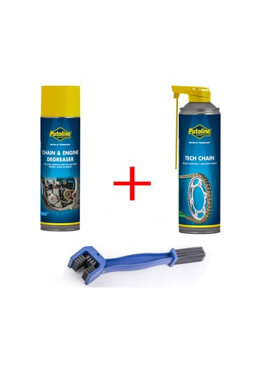 Putoline Zincir Temizleme ve Tech Chain Zincir Yağ+Zincir Temizle