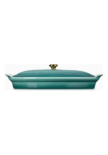 Le Creuset Kapaklı Seramik Balık Pişirme Kabı, 34 Cm Blue Riviera
