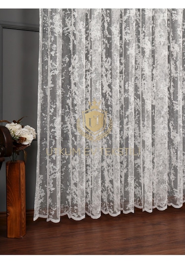 Bulut Desen Örme Tül Perde 1210