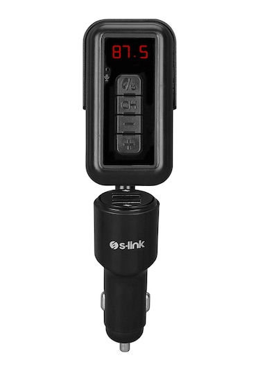 S-Link Sl-Bt244 5V 2.1A Bt+Ft+Aux+Usb Fm Transmitter Receiver