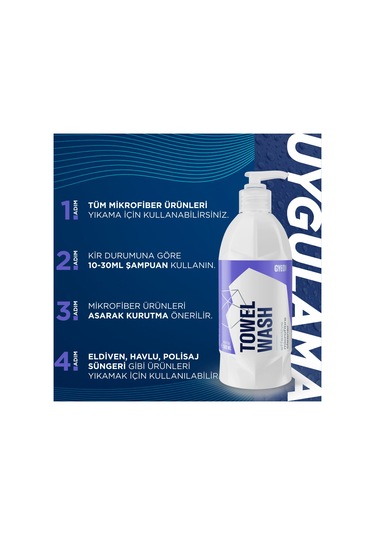 Gyeon Q²m Towelwash Mikrofiber Bez Havlu Eldiven Keçe Ped Yıkama