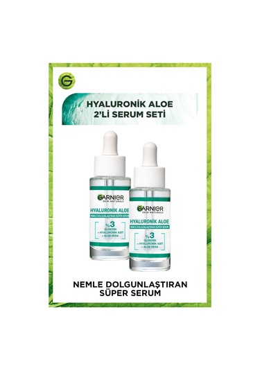 Hyaluronik Aloe Nemle Dolgunlaştıran Süper Serum 30 Ml 2'li Set pktgrndlgssrmikst-8955