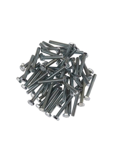 M16X40 Dın933 Civata(Altıgen) 8.8 Beyaz 3 Lü Paket