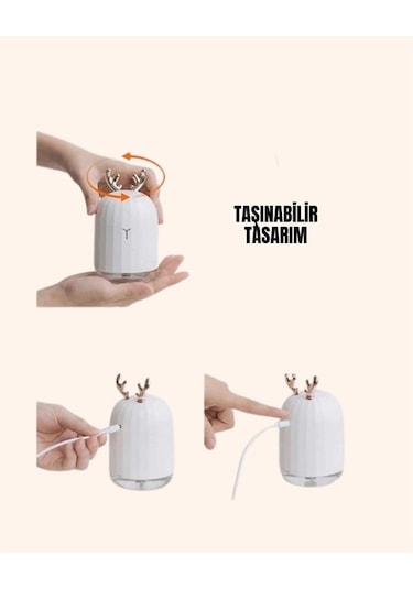 Ceylan Adam Abs+pp Malzemeli Taşınabilir 220 Ml Usb Mist Nemlendirici