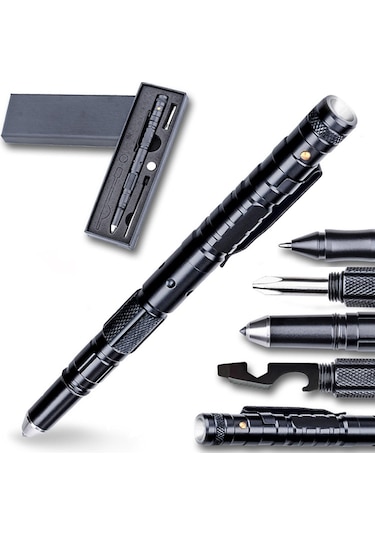 Dolıty Taktik Kalem El Kamp Yürüyüş Feneri Yedekler Penlight Siyah