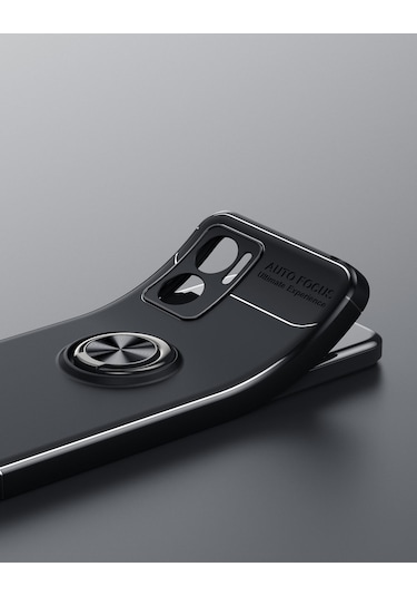 Xiaomi Redmi Note 11e Kılıf Zore Ravel Yüzüklü Silikon Kılıf