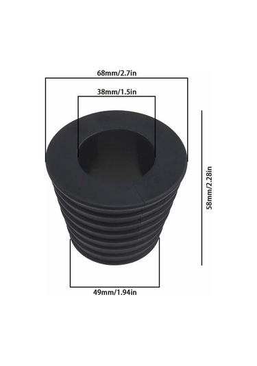 2x Kauçuk Şemsiye Koni Kama Şemsiye Tabanı Standı Delik Tıkacı Veranda Masası Şemsiyesi 1,5 İnç/38 Mm - Diğer