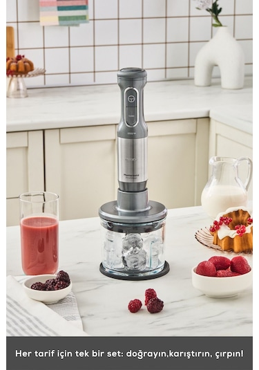 Karaca Mastermaid Prosteel Cam Hazneli 1000 W Mikser Blender Set