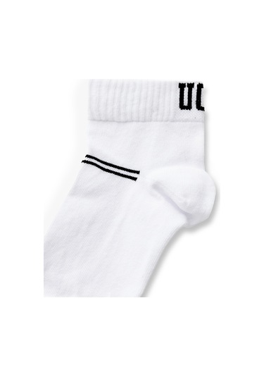 Brennus 3'lü Beyaz Uzun Jakarlı Standard Fit Unisex Çorap Beyaz