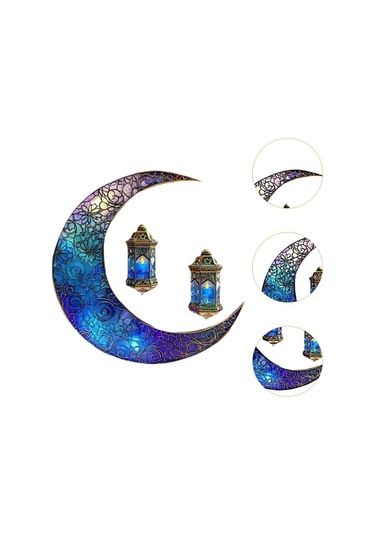 Pazly Tatil Suntek Mübarek Için Eid Dekoru Dekorasyon Cm Ay Asma Akrilik 20x20 Xm 20x20 Cm