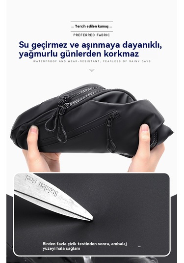 Aşınmaya Dayanıklı Çapraz Seyahat Çantası-mavi Mavi