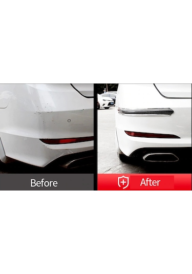 5D Tampon Bagaj Kapı Eşiği Koruyucu Şerit Bant Gümüş Piano Black