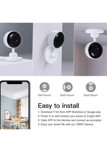 Maiyame 1080p Wıfı İç Mekan Kameralı, Gece Görüşü, Hareket Algılama, İki Yönlü Ses, 128gb Depolama, İos/android Uyumlu Bebek/evcil Hayvan İzleme