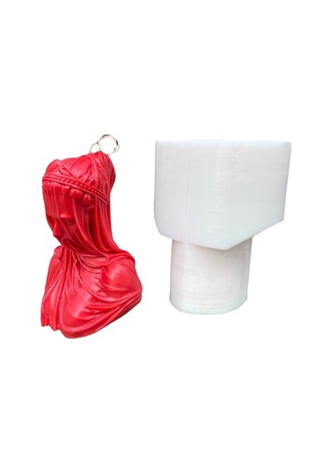 Duvaklı Meryem Mum Kalıbı ( Silikon )