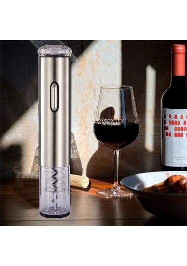 Moly Türk Elektrikli Şarap Açacağı Paslanmaz Çelik Gümüş Rl-wo60c 23x4.5cm Gümüş