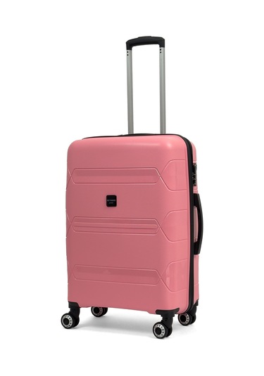 Lucas Polipropilen Kırılmaz Valiz, Orta Boy Pembe