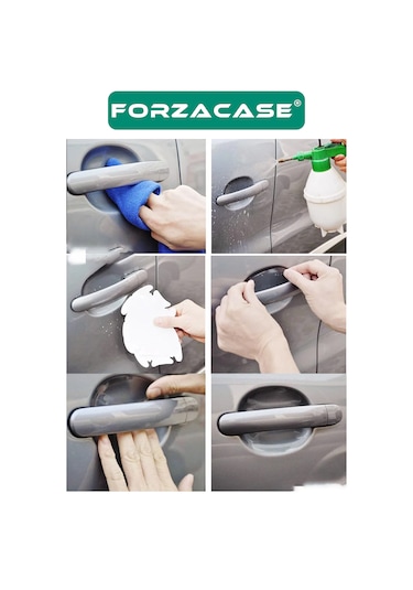 4 Adet Şeffaf Araba Kapı Kolu Çizik Koruyucu Film - Fc649