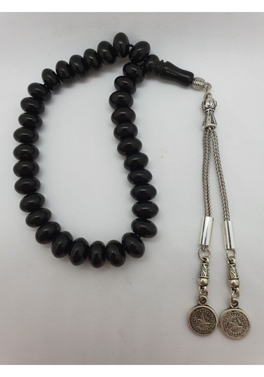 Sertifikalı Oltu Taşı Doğal Taş Tesbih 10mm Gürcü Oltusu