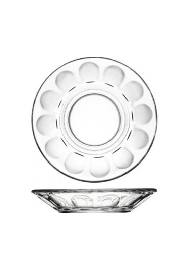 P.bahçe Çay Tabağı 6 Lı Cam 54411 Beyaz