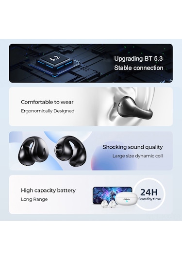 Kangvka Lenovo Xt83ıı Kablosuz Kulaklık: Gürültü Önleme, Su Geçirmez, Hifi Ses Kalitesi, Rahat Kulak Klipsi Tasarımı