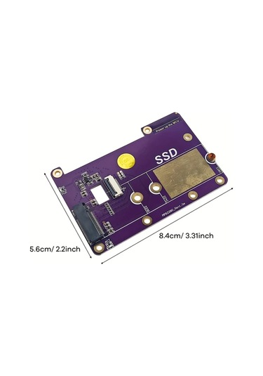 Xuweiwei Raspberry Pi 5 Pcıe M.2 Nvme Ssd 2280 Gen2/3 Soğutuculu Genişleme Kartı