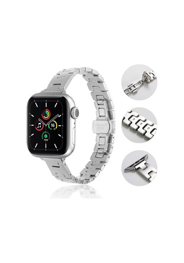 Apple Uyumlu Watch  38mm Zore Krd-150 Metal Kordon Strap Kayış