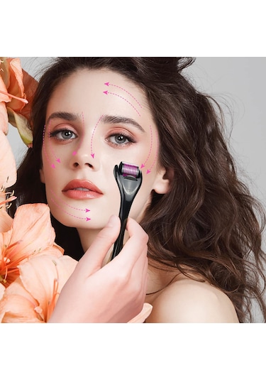 Vkemall Cilt Gençleştirme İğneli Rulo - Kırışıklık Ve İz Giderici Mikro İğne Terapisi 540 İğne, 0.3mm/1.0mm/3.0mm