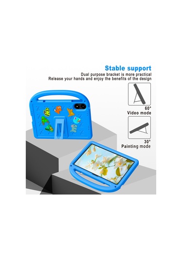 Xiaomi Poco Pad/redmi Pad Pro Kickstand Eva + Pc Kılıfı Omuz Askılı Tablet Kılıfı - Mavi Tablet Kılıfı