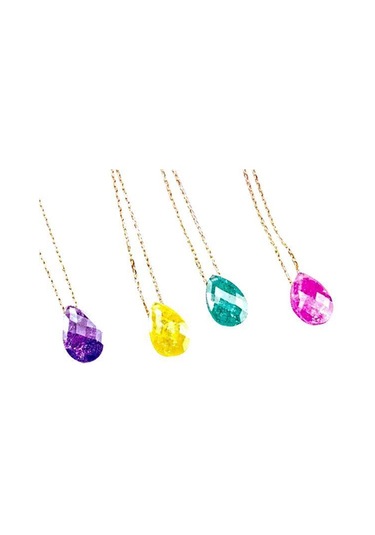 925 Ayar Rose Kaplama Gümüş Zincir Şeker Damla Kolye Gümüş