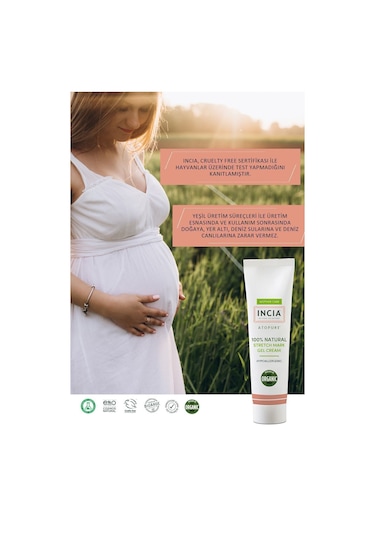 INCIA %100 Doğal Karın Çatlak Jel Kremi Organik Avokado Yağı 75 ML
