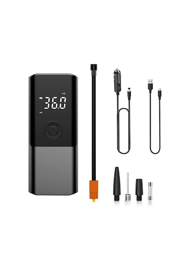 Arion Czk Şarjlı Led Işıklı Akıllı Araç Lastik Hava Pompası Kompresörü