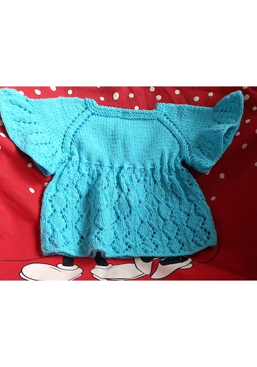 Yakamoz Butik Vintage Bebek Elbisesi Mavi