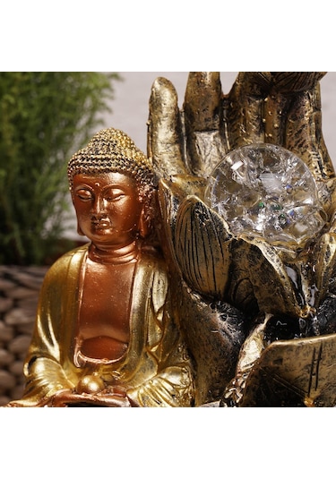 Zen Lord Buddha & Hand Temalı Su Şelalesi