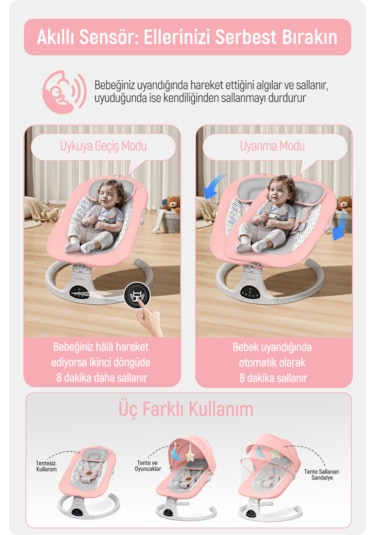 Livenzi Movibaby Hareket Sensörlü Otomatik Ana Kucağı