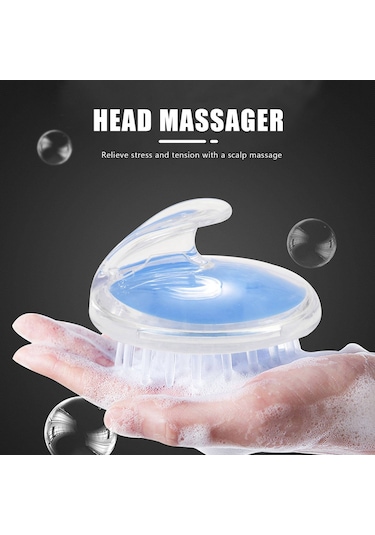 1 Adet Şampuan Saç Derisi Baş Masajı Temizleme Fırçası Tarak, Rastgele Renk