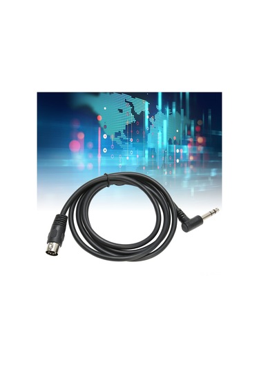 Yifomall 1.5m Mıdı Din 5pin Ve 6.35mm Erkek Bağlantı Kablosu - 90 Derece Eğimli, Dayanıklı, Elektronik Piyano Ve Klavye İçin Ses Aktarımı