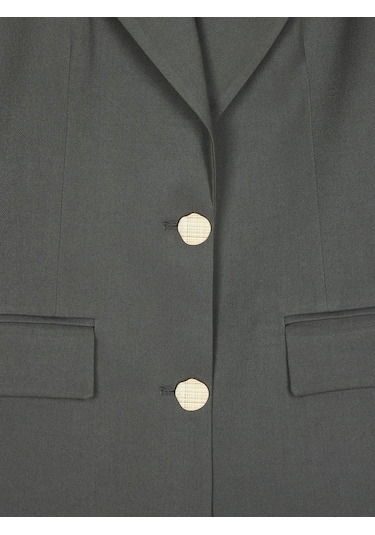 Dilvin 60774 Fitted Kesim Vatkalı Blazer-haki Haki