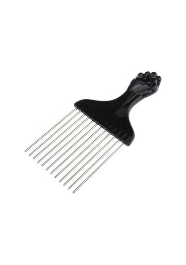 Pro Metal Afro Fırça Geniş Diş Saç Tarak Hacim Veren Saç Şekillendirici Anti-statik Tarak Fırça Dolaşık Açıcı Tarak Siyah Yumruk