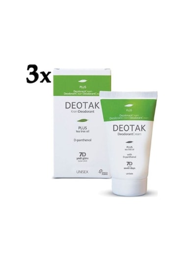 Deotak Plus Unisex Krem Deodorant 3 x 35 ML