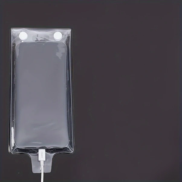 Fochsia Büyük Boy Bisiklet Yağmurluklu Telefon Kılıfı Şarj Kablosu Yuvası Pvc Malzeme