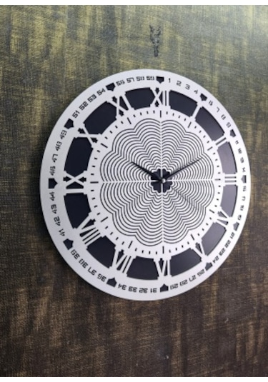 Bymelekoğlu Siyah & Silver Duvar Saati, Gümüş Saat, Duvar Saati - Gümüş