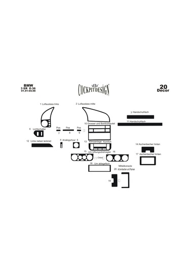 Bmw 3 E36 Alüminyum Kaplama 1991-1998 20 Parça