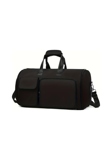 Elmpaly Siyah Çok Amaçlı Büyük Kapasiteli Seyahat Çantası Kuru Ve Islak Bölmeli Sırt Çantası Siyah