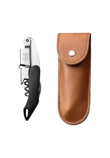 A Kırmızı Şarap Açacağı Emek Tasarrufu Sağlayan Şarap Mantarı Sökücü Paslanmaz Çelik Tirbuşon Mutfak Bar İçin Ahşap Saplı Diğer