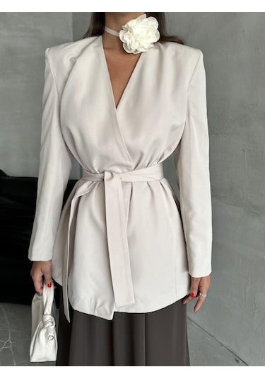 Taş Elegant Kuşaklı Ceket TAŞ Taş