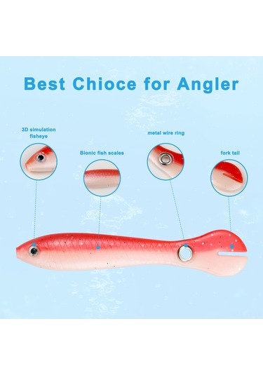 Teltree Bass, Turna Ve Alabalık İçin 10cm Yumuşak Yem: Karides Yağı Ve Parıltılı Pullarla Donatılmış, 20'li Paket, Tüm Mevsimlerde Kullanım