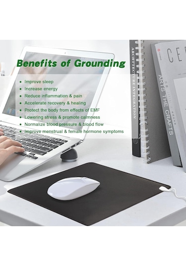 Sandalye Topraklama Matı Ve Topraklama Mouse Pad Uyku Sağlığı İçin Topraklama Pedi Evrensel Terapi Matı 16.4 Ayak Topraklama Kablosuyla Stresi Azaltma