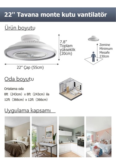 Dlc Araceli 56 Cm Gümüş Renk Tavan Vantilatörü