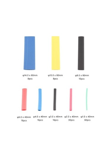 164 Parça Set Isıyla Daralan Makaron Kablo Koruyucu Kılıf 5332